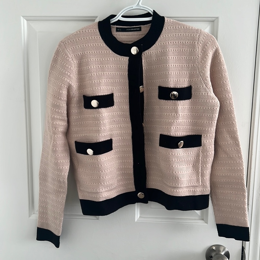 Pink buttoned sweater size S